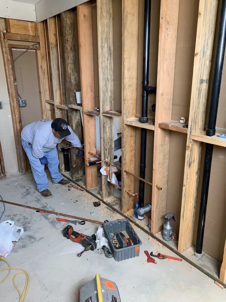 Commercial rough-in plumbing for Water Heater Replacement in Roseville